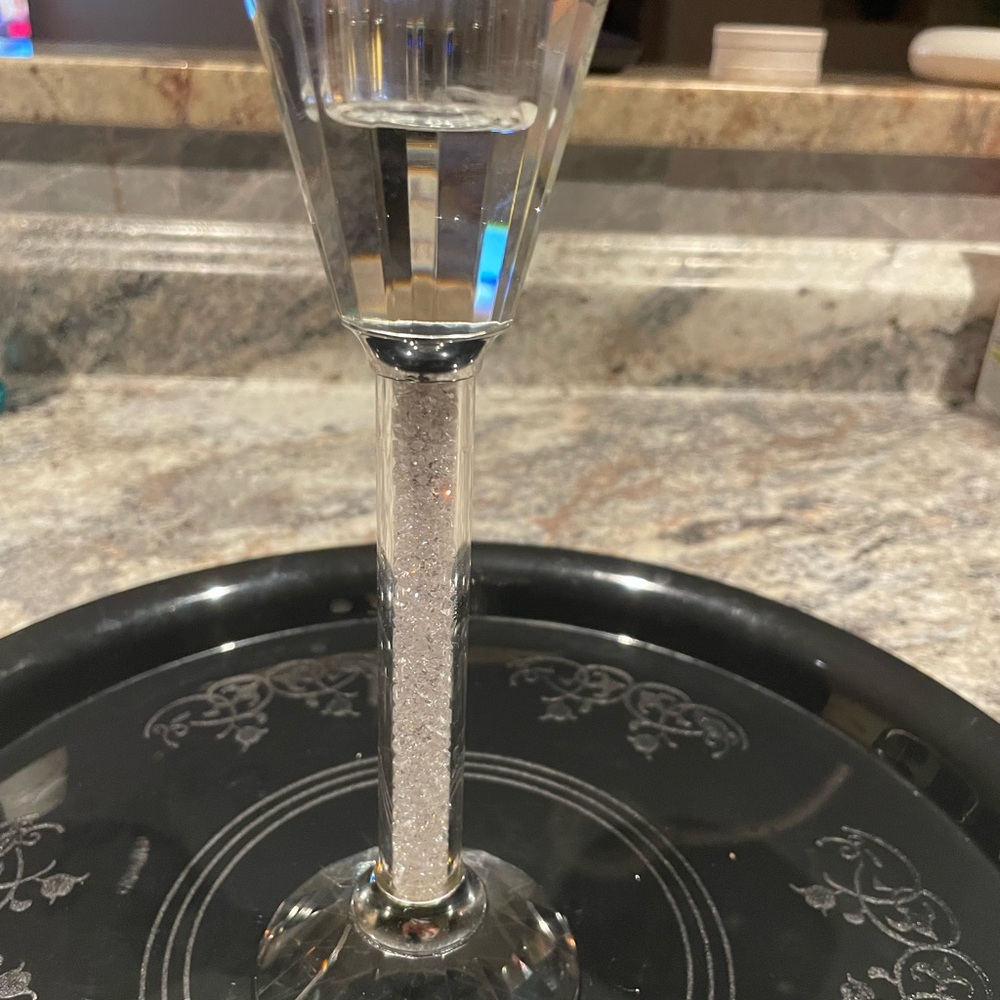Elegant Crystal candle Holder with.